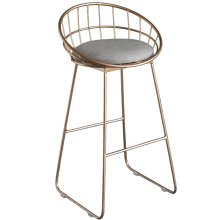 Bar furniture bar stool electroplate gold leg high-density sponge with velvet